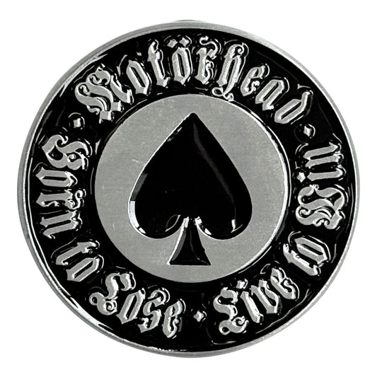 Een foto van een Motorhead Speld Badge