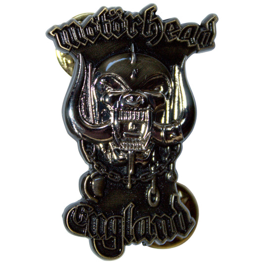 Een foto van een Motorhead Speld Badge