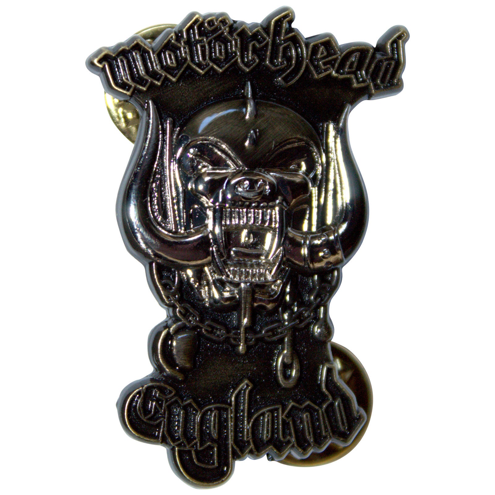 Een foto van een Motorhead Speld Badge