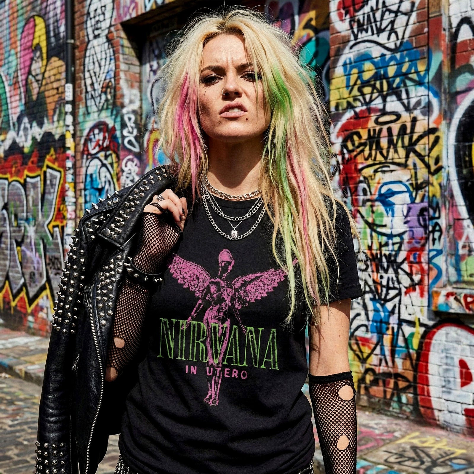 Een foto van een Nirvana T-Shirt