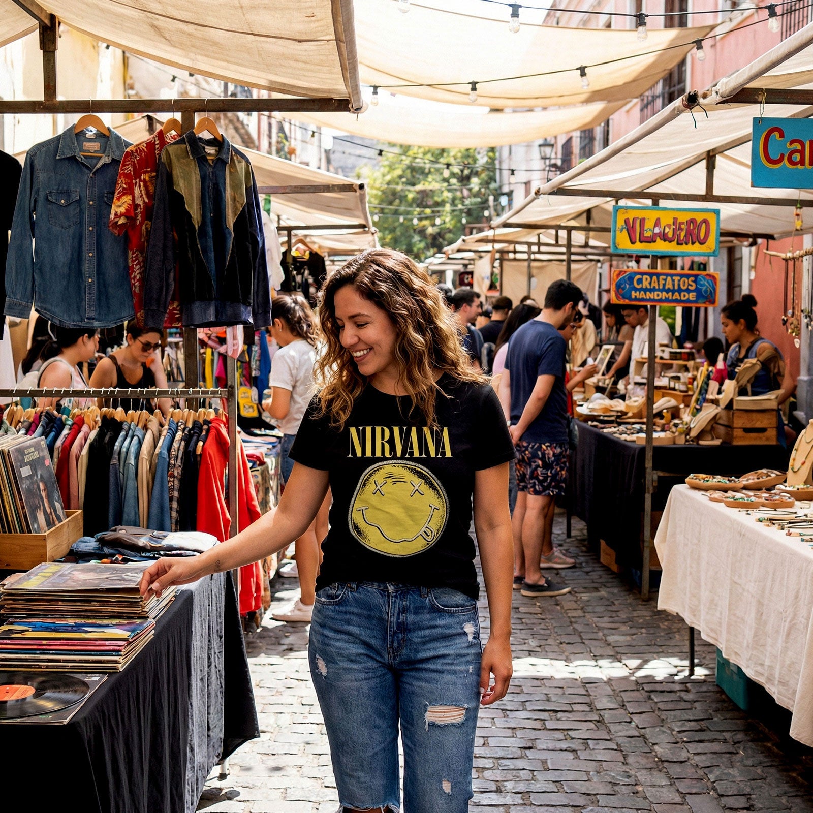 Een foto van een Nirvana T-Shirt