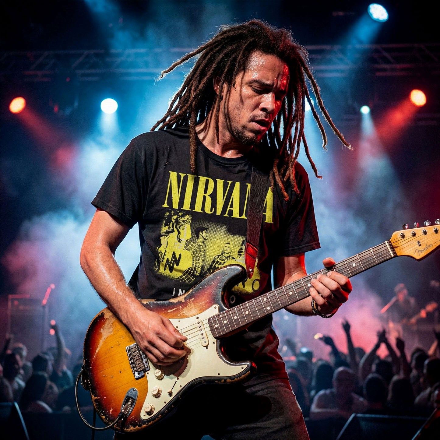 Een foto van een Nirvana T-Shirt