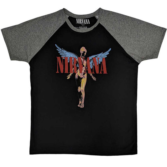 Een foto van een Nirvana Raglan T-Shirt