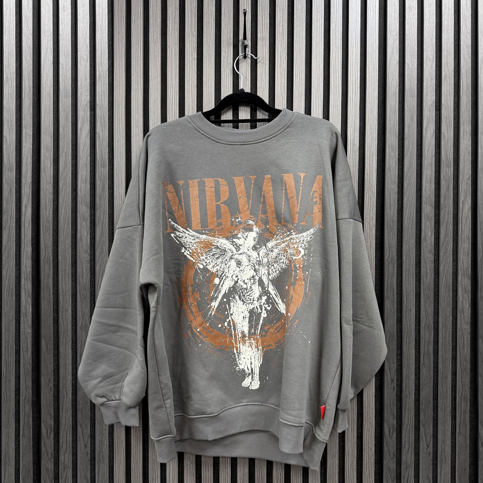 Een foto van een Nirvana Sweatshirt
