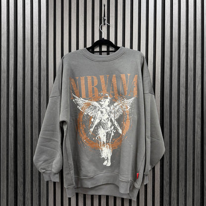 Een foto van een Nirvana Sweatshirt
