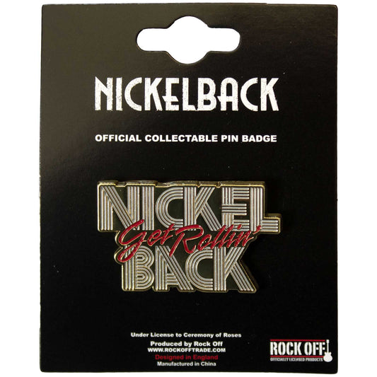Een foto van een Nickelback Speld Badge