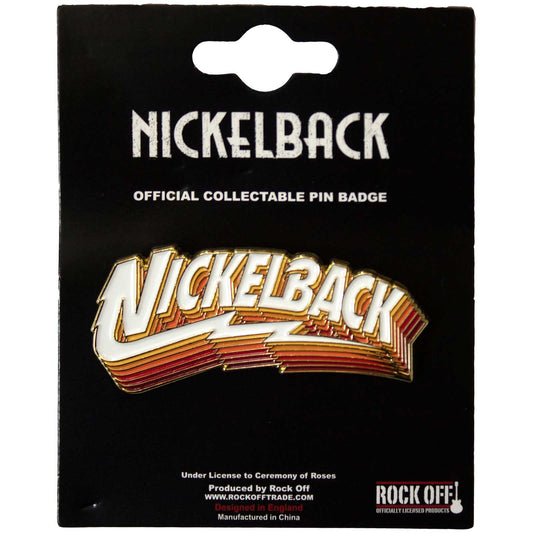 Een foto van een Nickelback Speld Badge