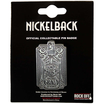 Een foto van een Nickelback Speld Badge