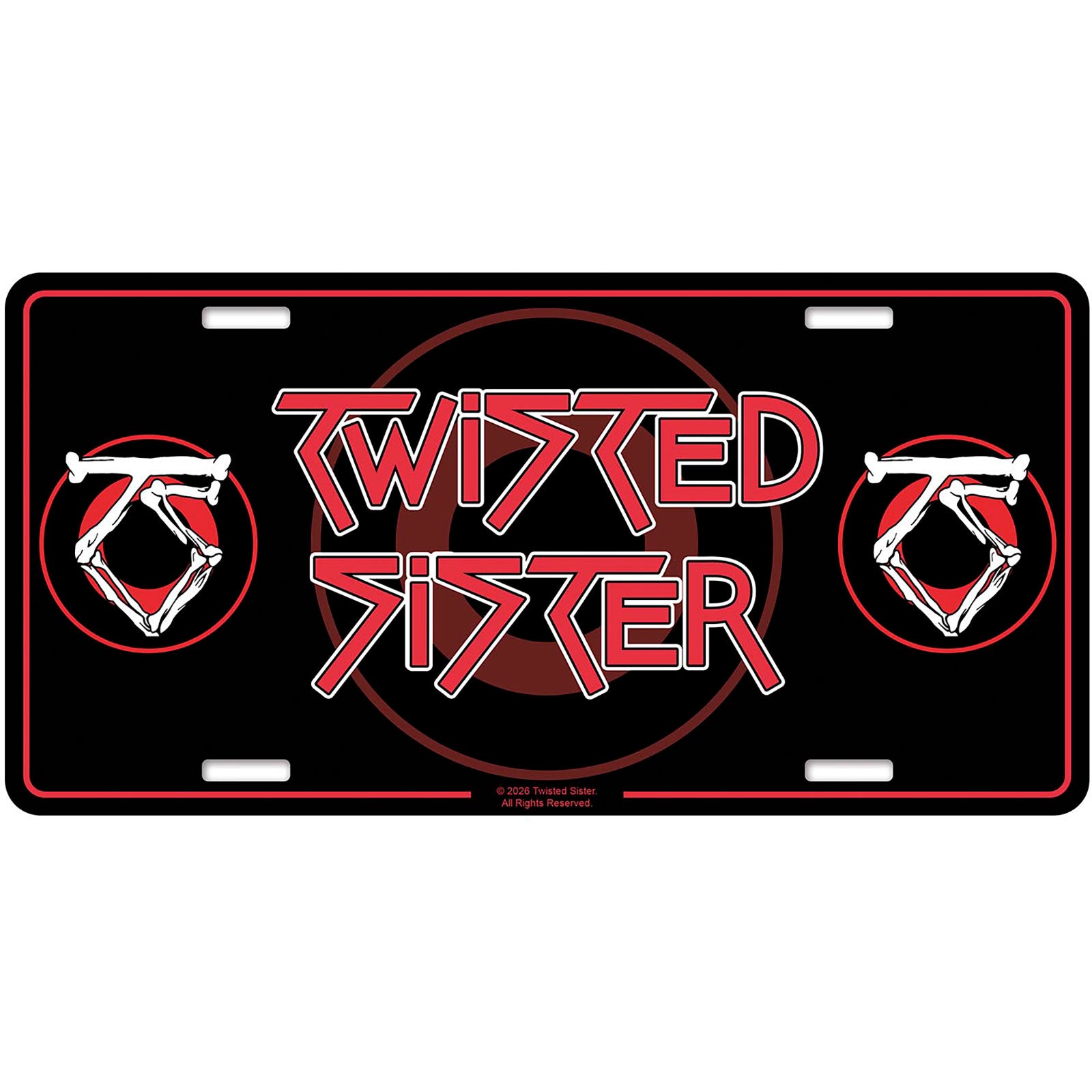 Een foto van een Twisted Sister Nummerplaat