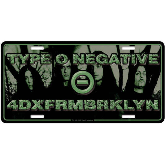 Een foto van een Type O Negative Nummerplaat