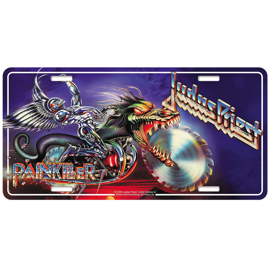 Een foto van een Judas Priest Nummerplaat