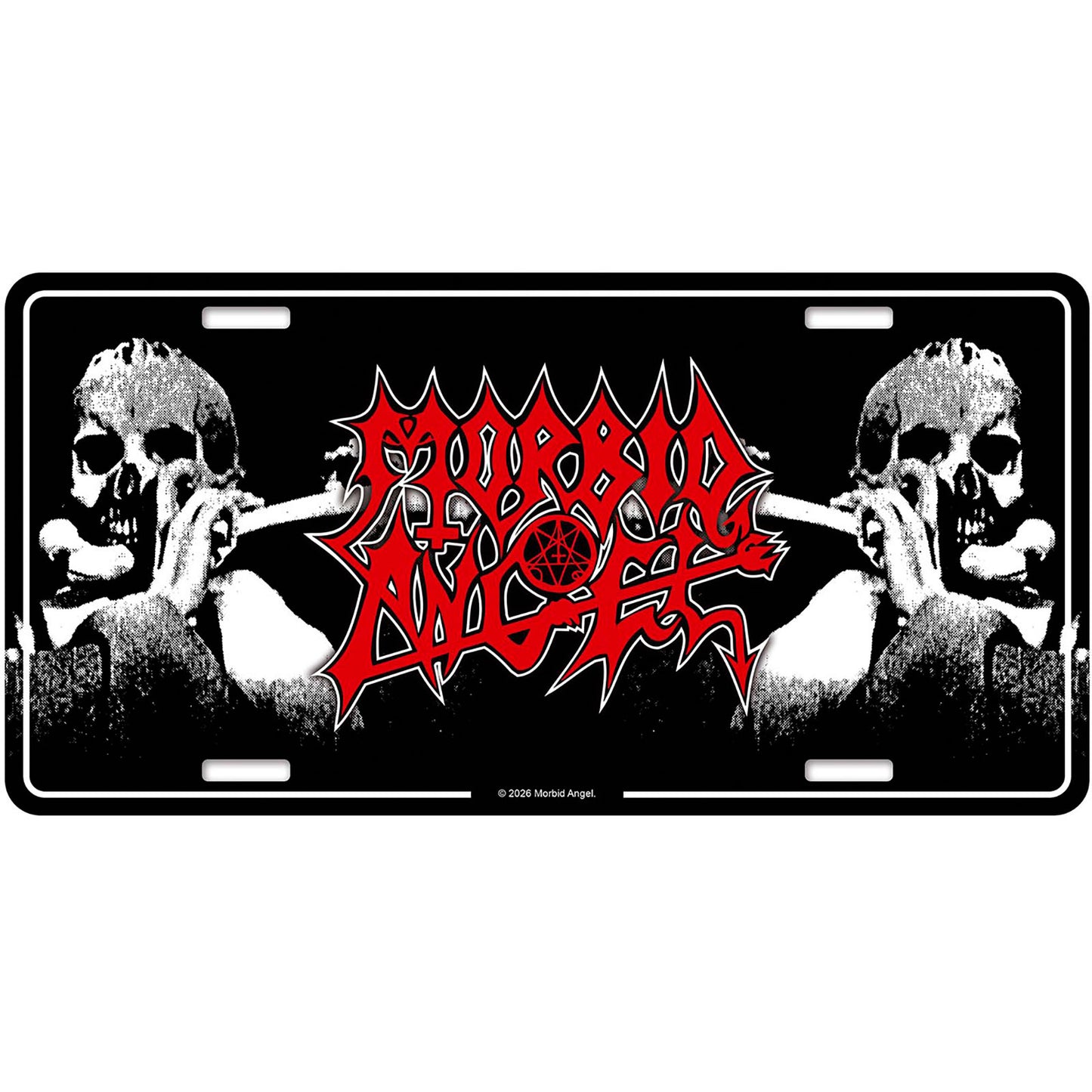 Een foto van een Morbid Angel Nummerplaat