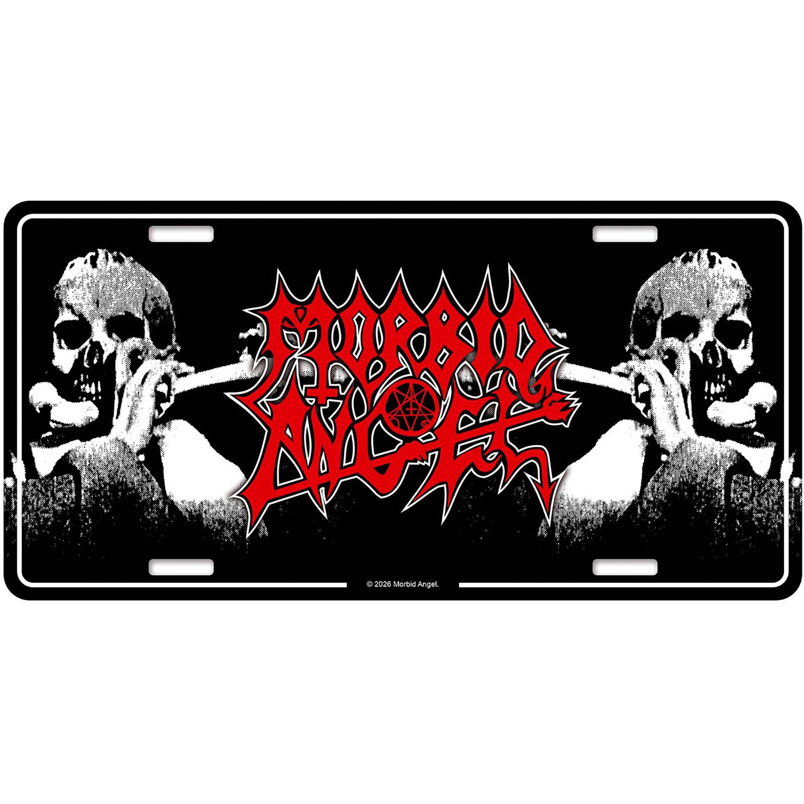 Een foto van een Morbid Angel Nummerplaat