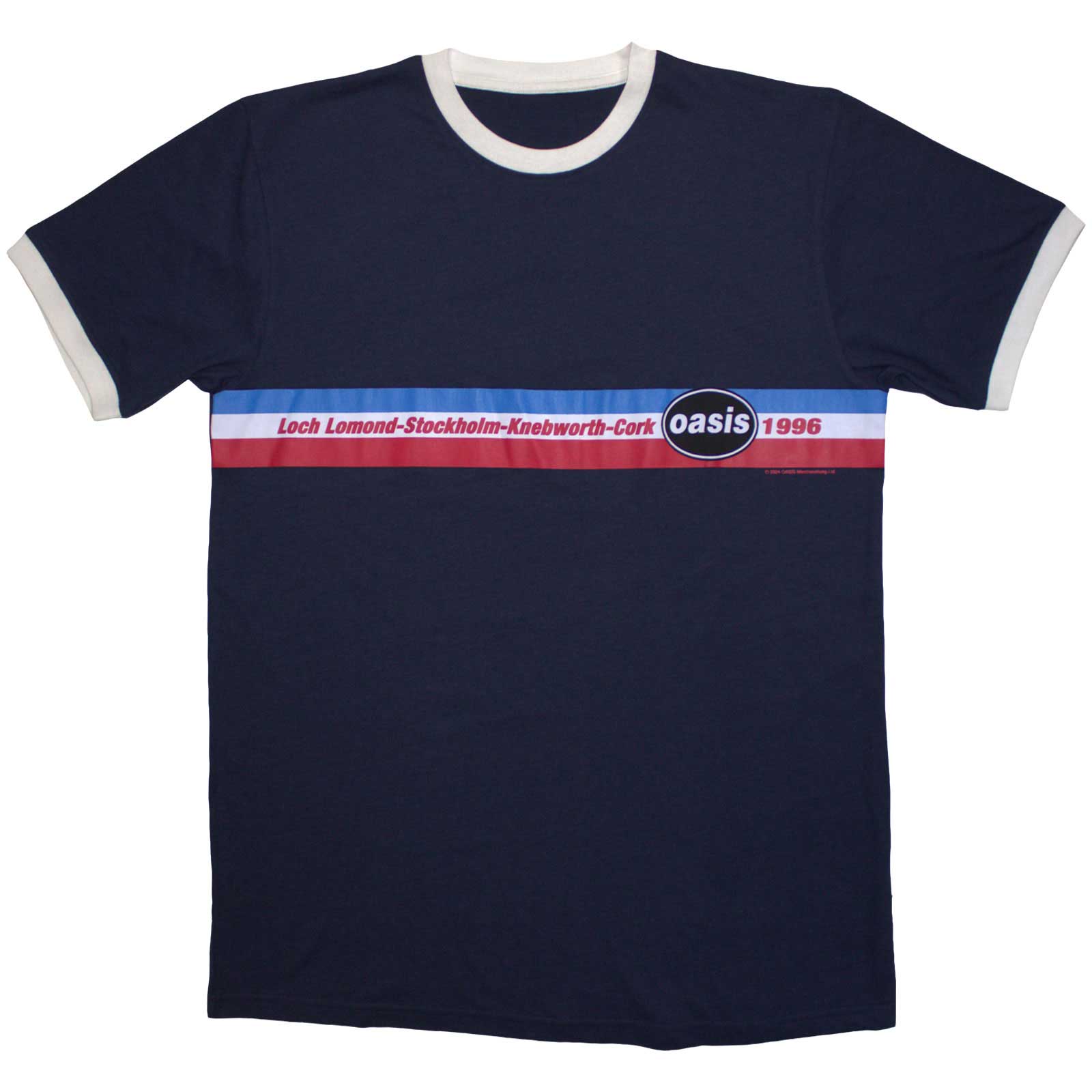 Een foto van een Oasis Ringer T-Shirt
