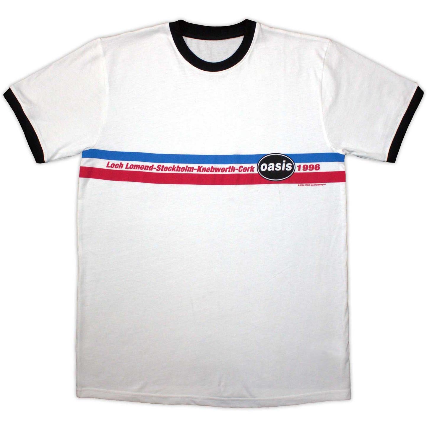 Een foto van een Oasis Ringer T-Shirt