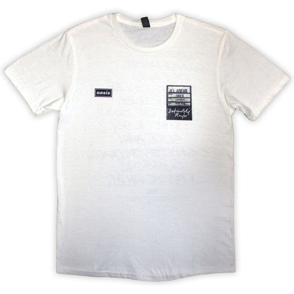 Een foto van een Oasis T-Shirt