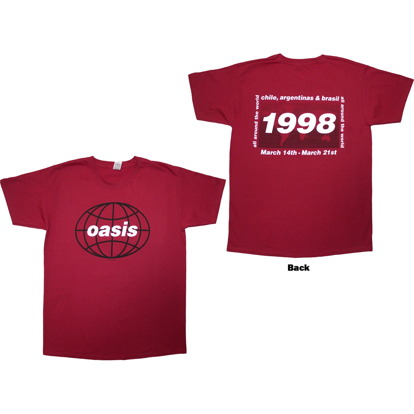 Een foto van een Oasis T-Shirt
