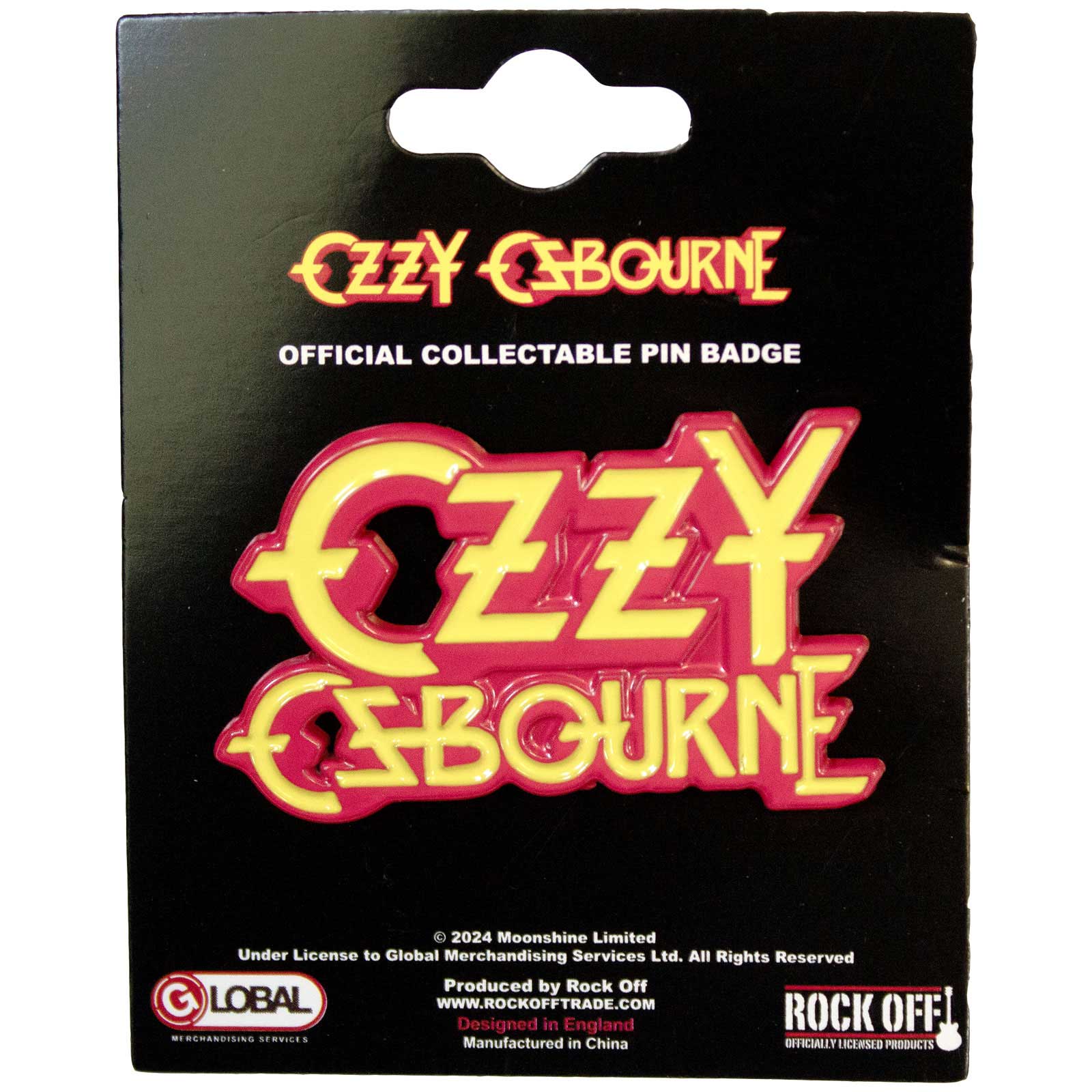 Een foto van een Ozzy Osbourne Speld Badge