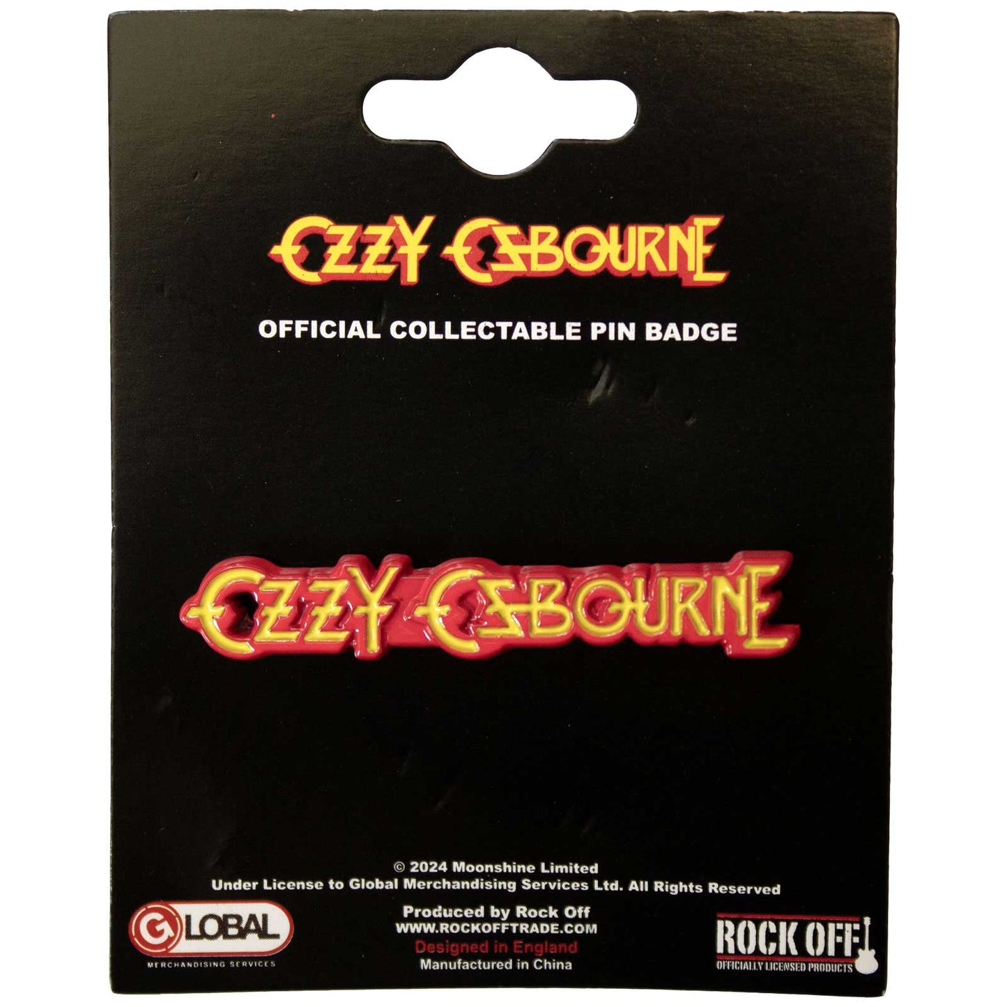Een foto van een Ozzy Osbourne Speld Badge