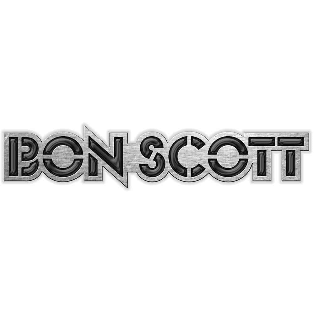 Een foto van een Bon Scott Speld Badge