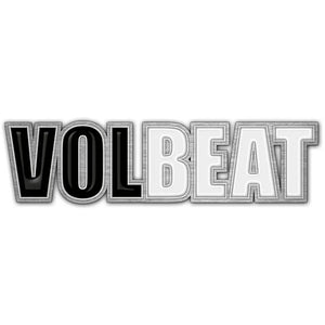 Een foto van een Volbeat Speld Badge