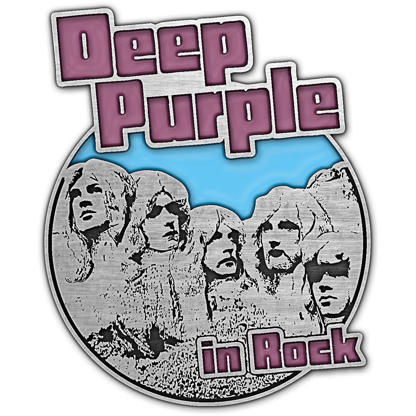 Een foto van een Deep Purple Speld Badge