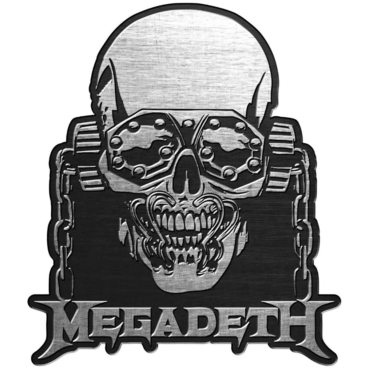 Een foto van een Megadeth Speld