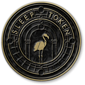 Een foto van een Sleep Token Speld Badge