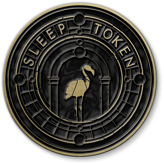 Een foto van een Sleep Token Speld Badge
