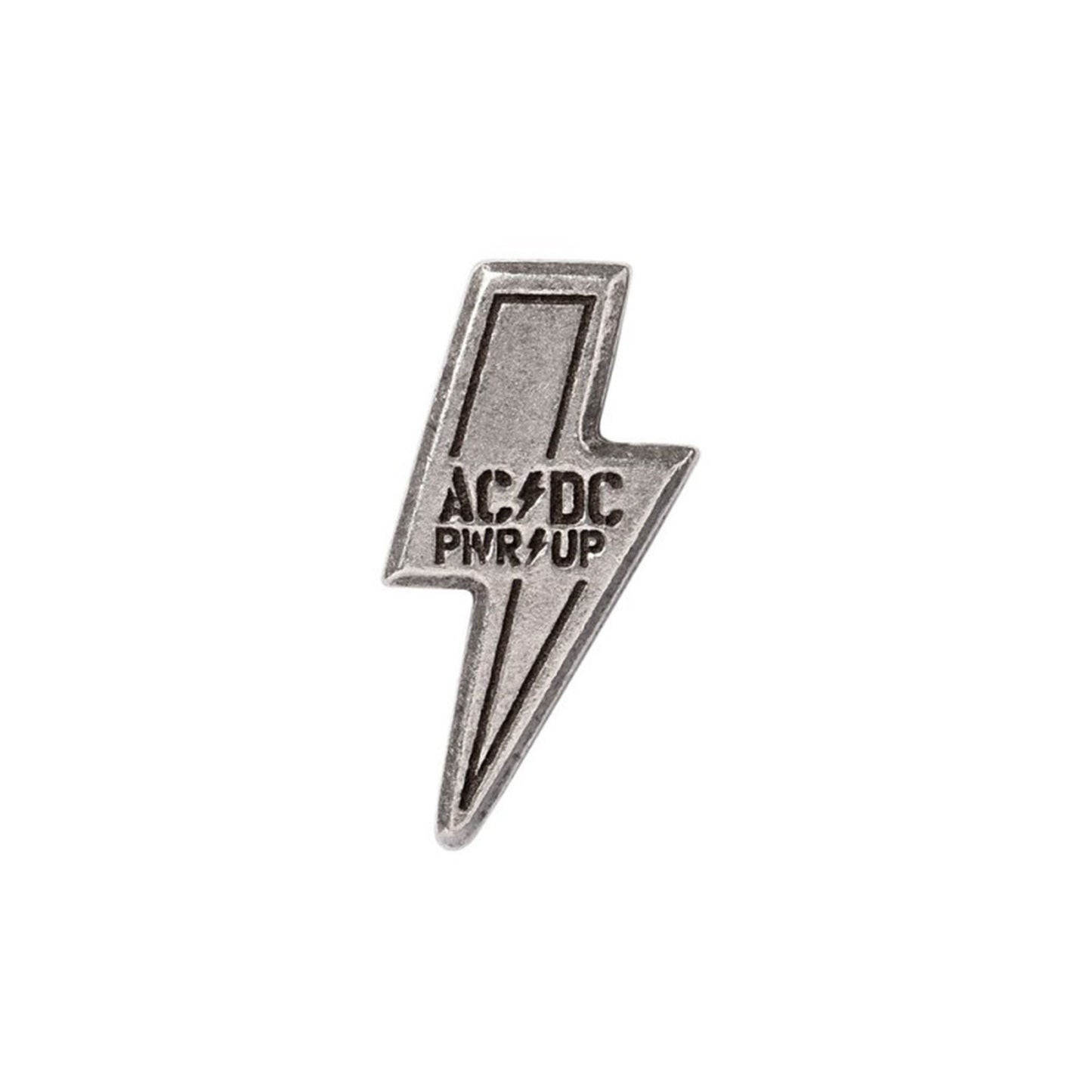 Een foto van een AC/DC Speld Badge