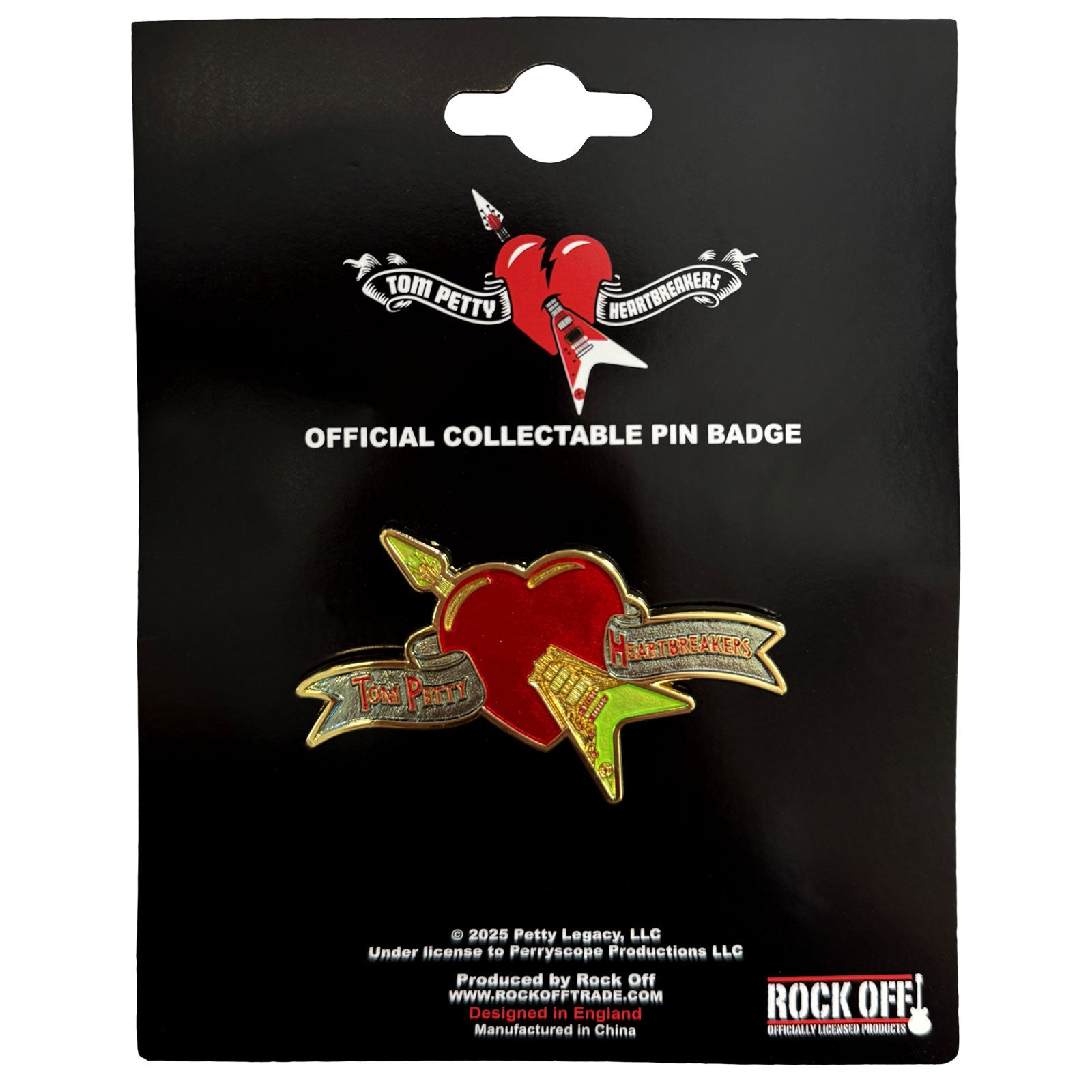 Een foto van een Tom Petty & The Heartbreakers Speld Badge