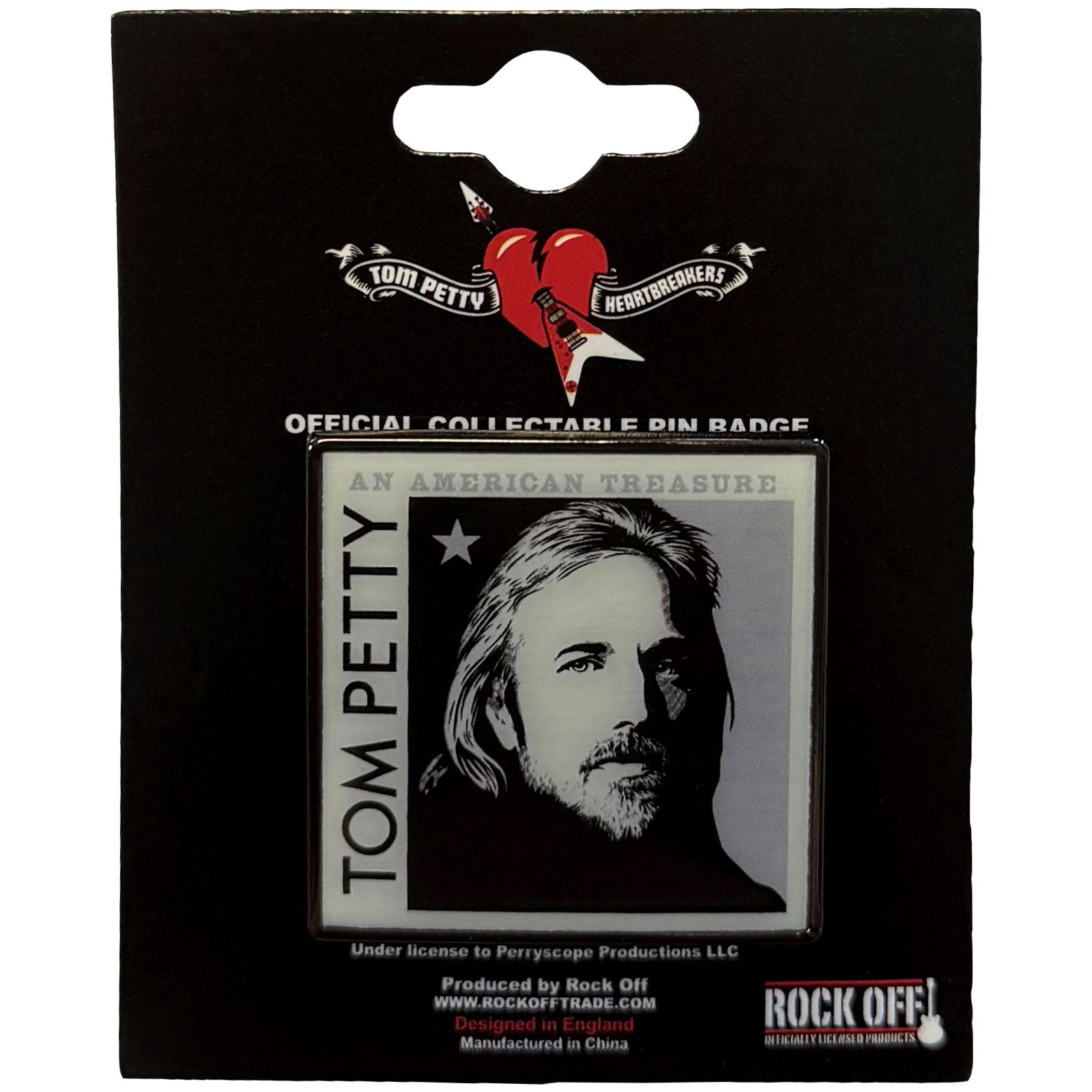 Een foto van een Tom Petty & The Heartbreakers Speld Badge