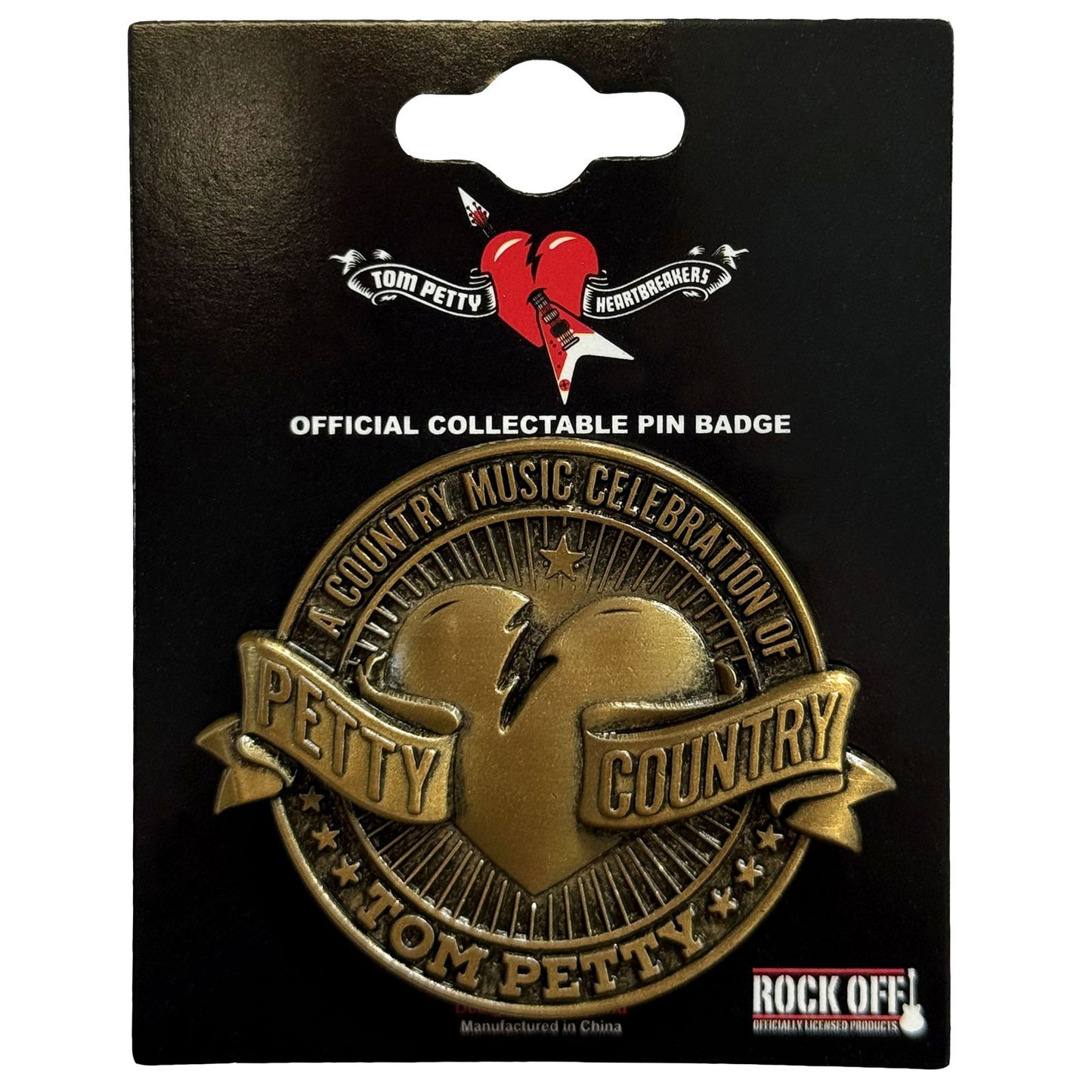 Een foto van een Tom Petty & The Heartbreakers Speld Badge