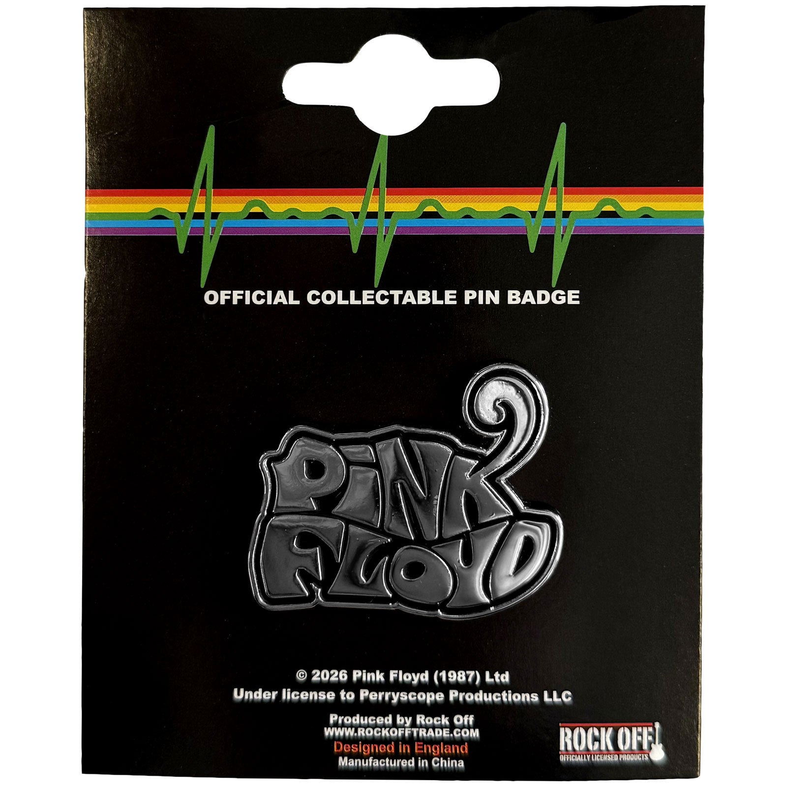 Een foto van een Pink Floyd Speld Badge