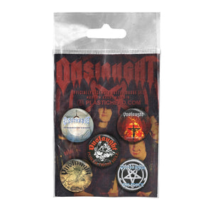 Een foto van een ONSLAUGHT Badge