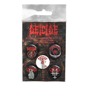 Een foto van een DEICIDE Badge