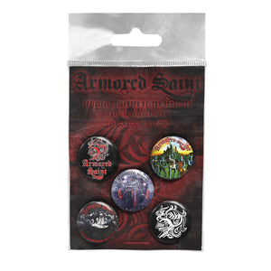 Een foto van een ARMORED SAINT Badge