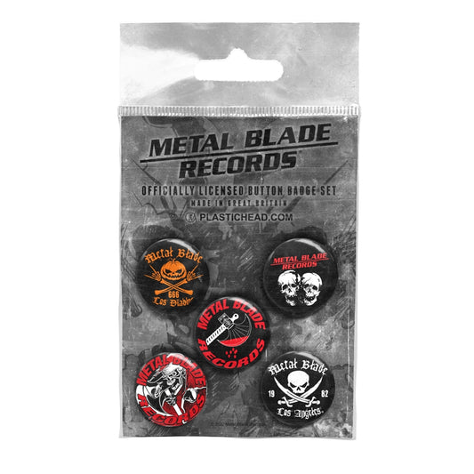 Een foto van een METAL BLADE RECORDS Badge