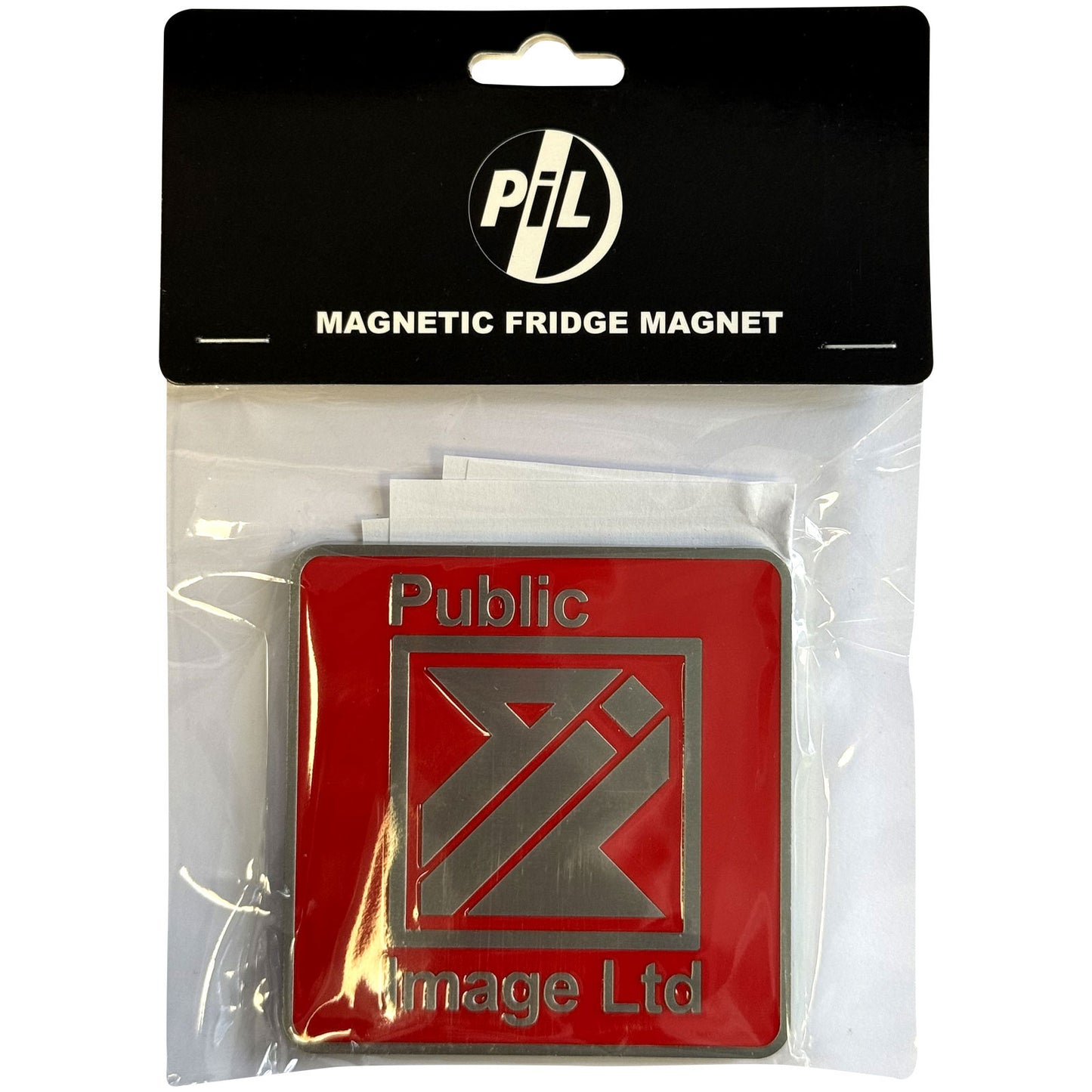 Een foto van een PIL (Public Image Ltd) Magneet