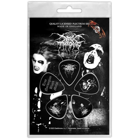 Een foto van een Darkthrone Plectrum Pakket