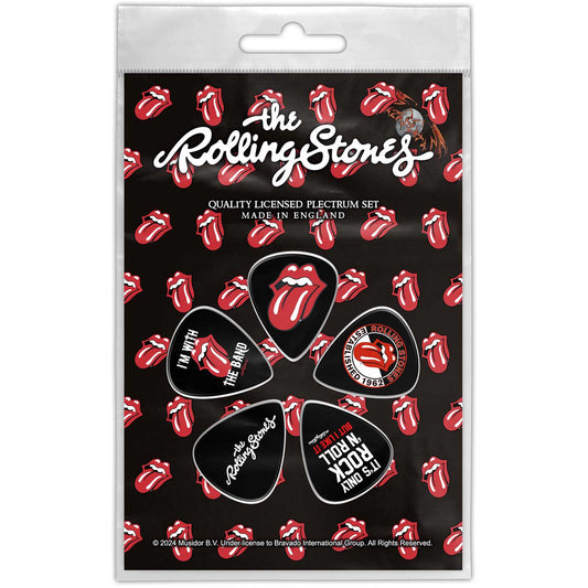 Een foto van een The Rolling Stones Plectrum Pakket