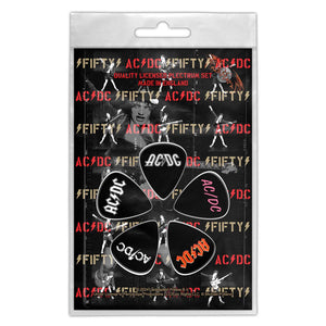 Een foto van een AC/DC Plectrum Pakket