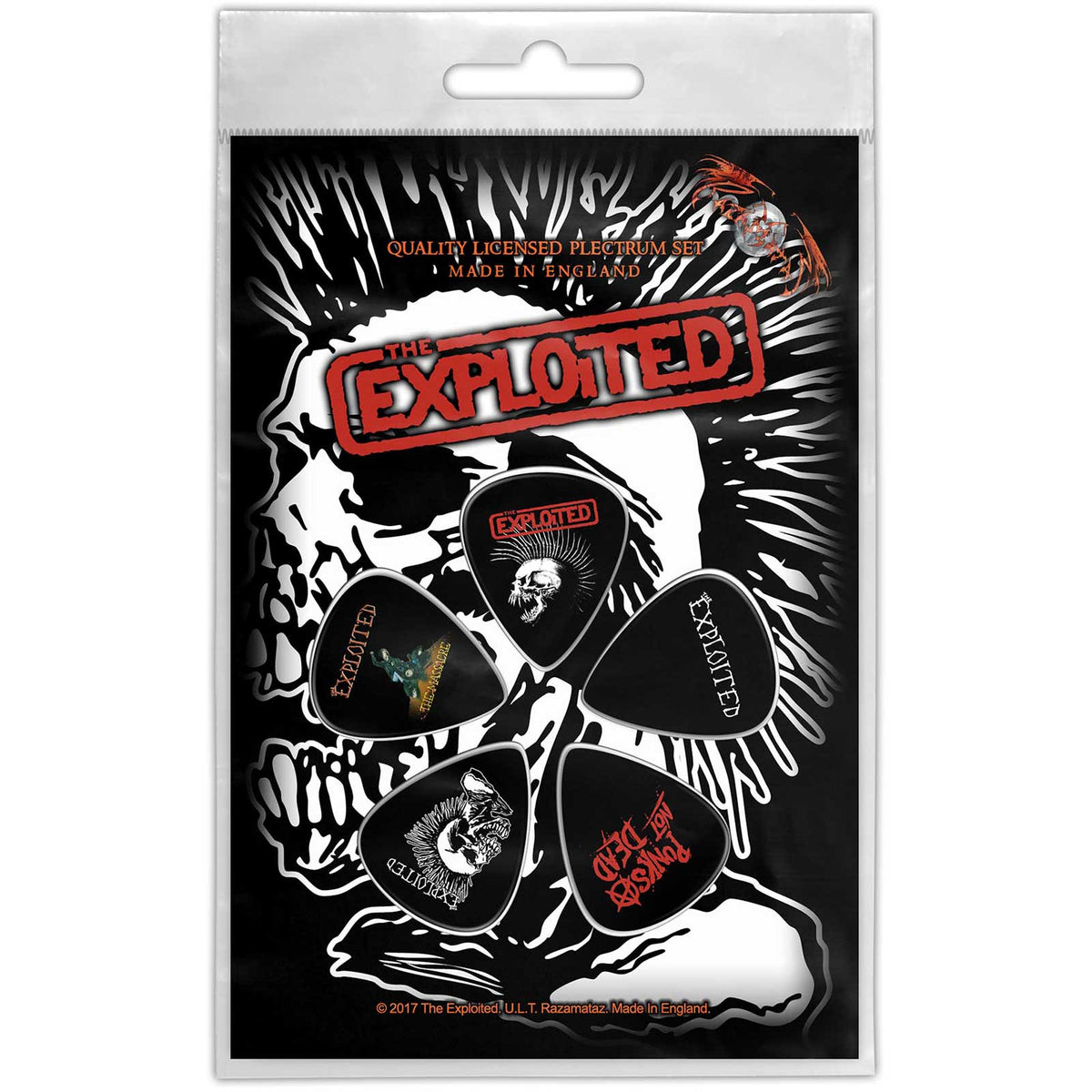 Een foto van een The Exploited Plectrum Pakket