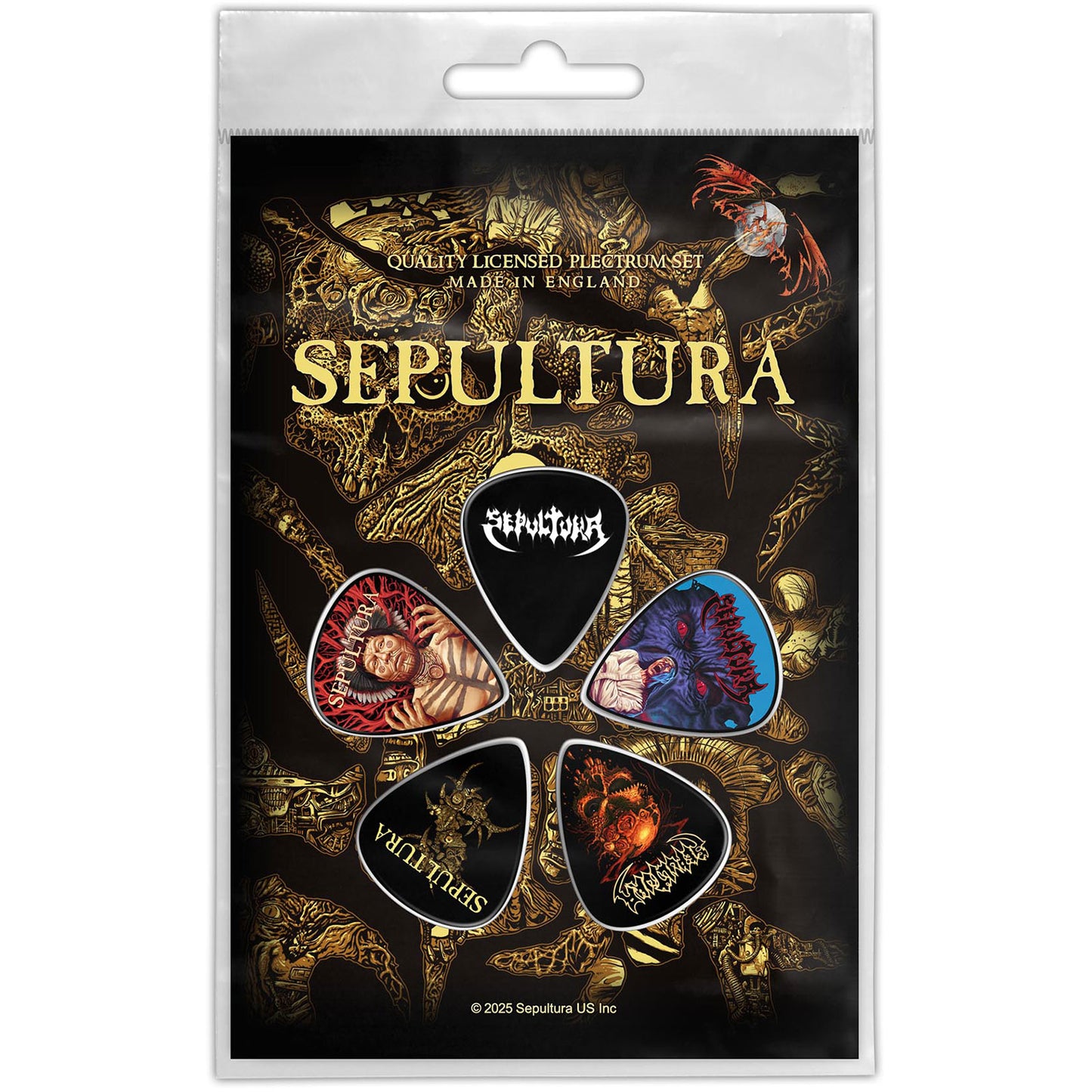 Een foto van een Sepultura Plectrum