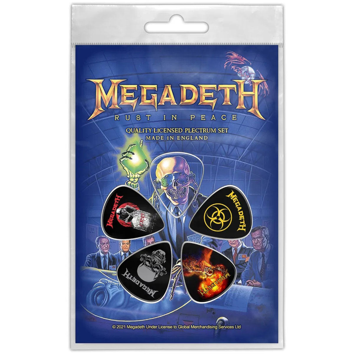 Een foto van een Megadeth Set plectrums