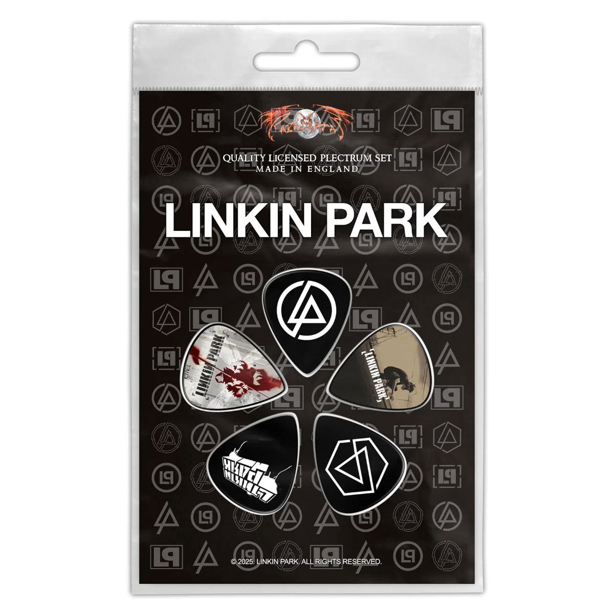 Een foto van een Linkin Park Plectrum