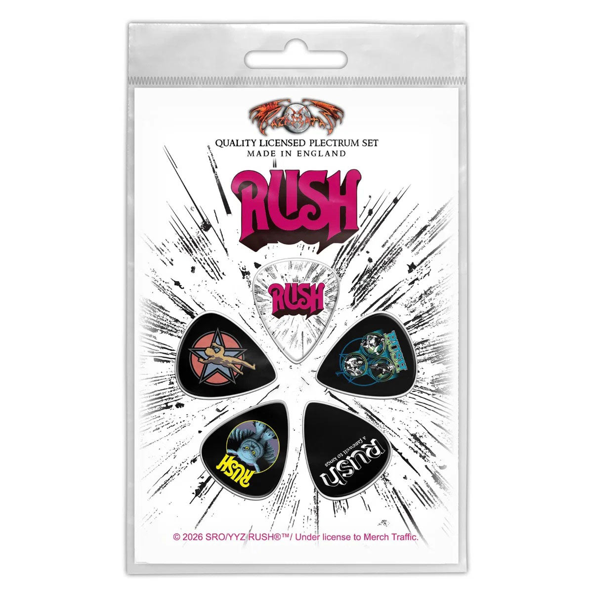 Een foto van een Rush Plectrum