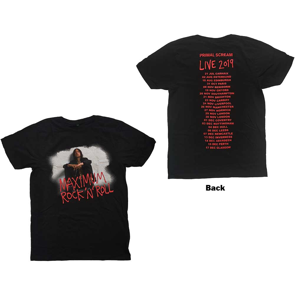 Primal Scream Unisex T-Shirt: Maximum RnR Photo (Ex-Tour) T-Shirt