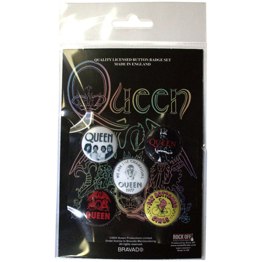 Een foto van een Queen Knop Badge Pakket