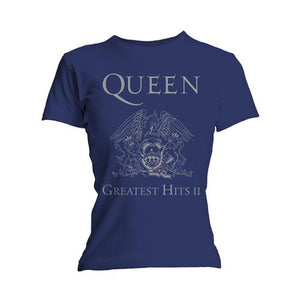 Queen Ladies T-Shirt: Greatest Hits II (Skinny Fit) T-Shirt